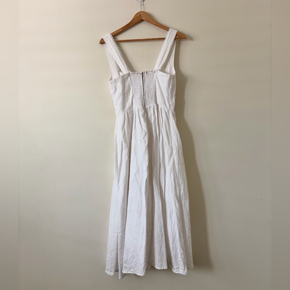 Reformation Tagiatelle White Linen Dress 4 - Picture 2 of 6